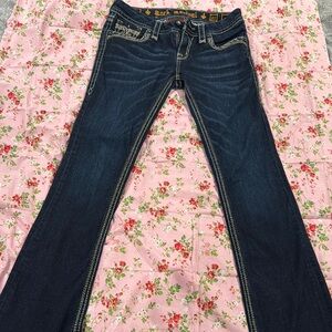 Rock Revival Blue Flare Wide Leg Jeans